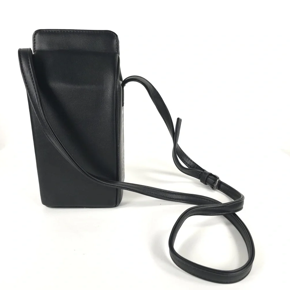 NEW CHOCOLATE MILK Carton Adjustable Strap FAUX LEATHER‎ CROSSBODY PURSE